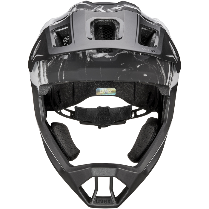 Uvex React jr. fullface Black-White Matt 52-56cm